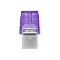 Kingston DataTraveler 64GB microDuo Flash Drive Purple DTDUO3CG3/64GB