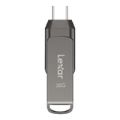 Lexar JumpDrive Dual Drive D400 32GB Type-C Flash Drive Grey LJDD400032G-BNQNG