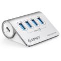 OricoAluminum Alloy 4-Port USB Hub SilverM3U4-05-SV-BP