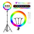Nesty 18-inch Multipurpose Electric Powered RGB LED Selfie Ring NTNRL88
