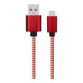 Amplify 2.5m Micro USB Fashion Cable Red and White PEP-034-RDWT