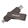 Patriot iLuxe Stick C 256GB USB-C and Lightning Black USB Flash Drive PI256GSKM30CL