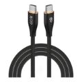 Pro Bass FlexiCord Series 60W Type-C Male to Male Charging Cable Black 2m PR-20016-BK