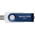 Patriot Memory Xporter X550 64GB USB 3.2 Gen 1 Type-A+C Flash Drive PS64GX550AAD