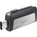 SanDisk Ultra Dual Drive USB Type-C 64GB Type-A / 3.2 Gen 1 Black and Silver Flash SDDDC2-064G-G46