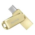 SanDisk Ultra Dual Drive Luxe 256GB Gold USB-C Flash Drive SDDDC4-256G-G46GD
