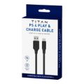 Titan 2m USB-A to USB-B Charging Cable for PS4 Black TG-CCB-2MPS4