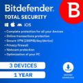 Bitdefender Total Security 3 Device 1-Year Subscription Download