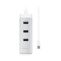 Macally 3 Port USB 3.0 Hub with Gigabite Ethernet Adapter U3HUBGBA