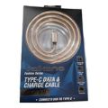 Volkano 1.8m Fashion Series Type-C Cable Pink VK-20061-PK-US