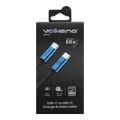 Volkano Weave Series 60W Type-C Male to Male Cable 1.2m Blue VK-30260-BL