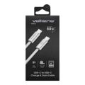 Volkano 1.2m Weave Series 60W USB-C to USB-C Charging Cable White VK-30260-WT
